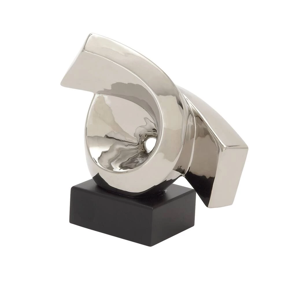 Brand new π― 10" Modern Silver Ceramic Twisted Sculpture by Ivory and Iris π 2 Brand new π― 10" Modern Silver Ceramic Twisted Sculpture by Ivory and Iris π - Image 2
