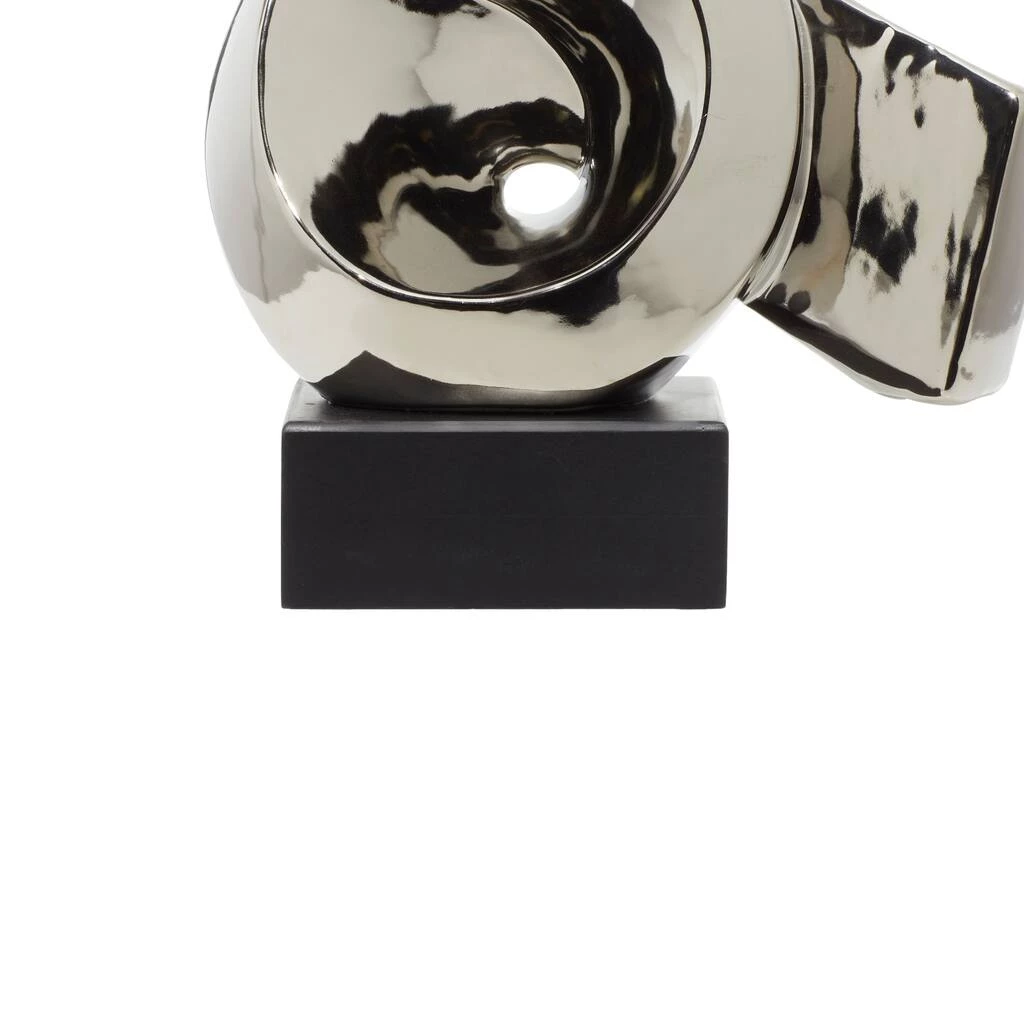 Brand new π― 10" Modern Silver Ceramic Twisted Sculpture by Ivory and Iris π 3 Brand new π― 10" Modern Silver Ceramic Twisted Sculpture by Ivory and Iris π - Image 3