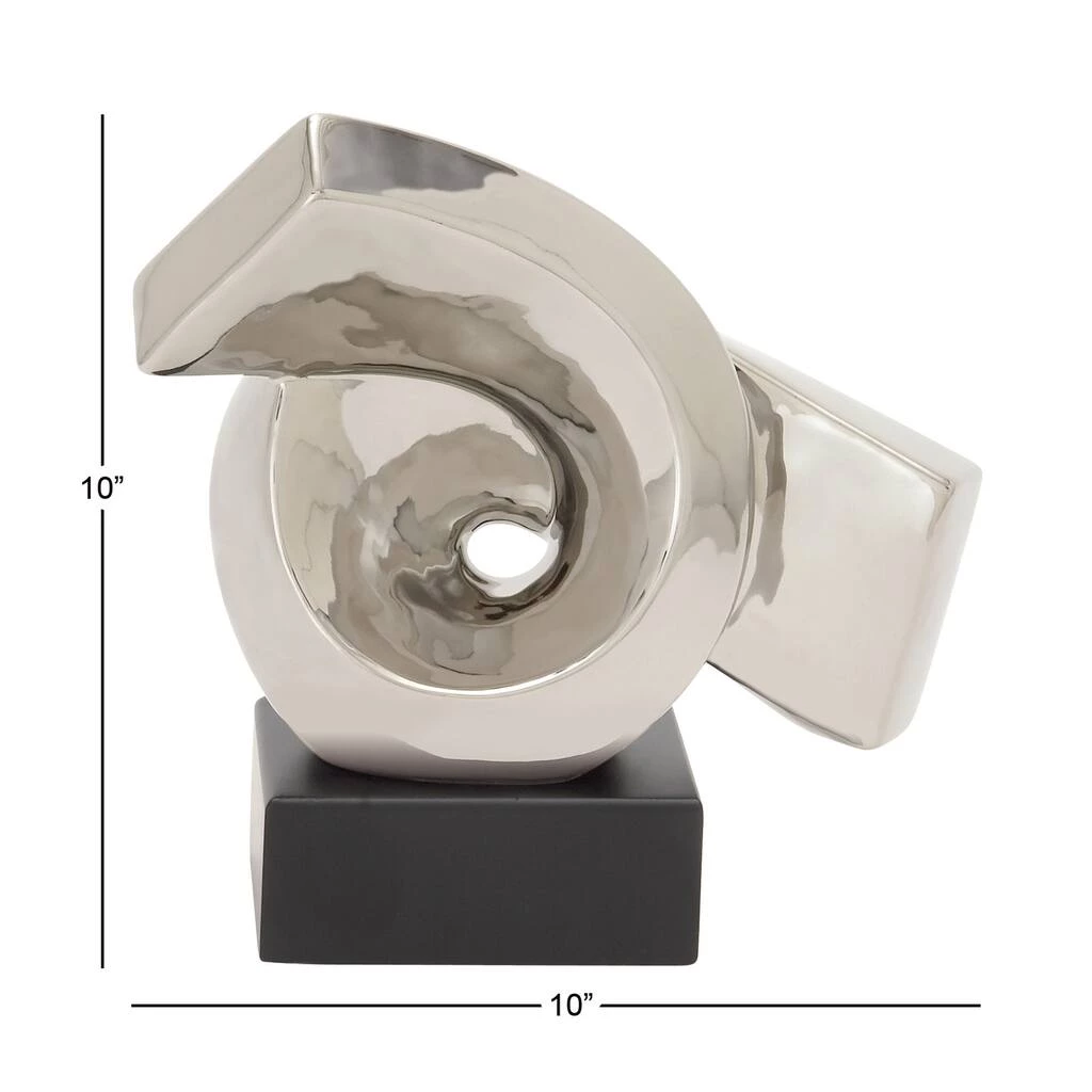 Brand new π― 10" Modern Silver Ceramic Twisted Sculpture by Ivory and Iris π 5 Brand new π― 10" Modern Silver Ceramic Twisted Sculpture by Ivory and Iris π - Image 5