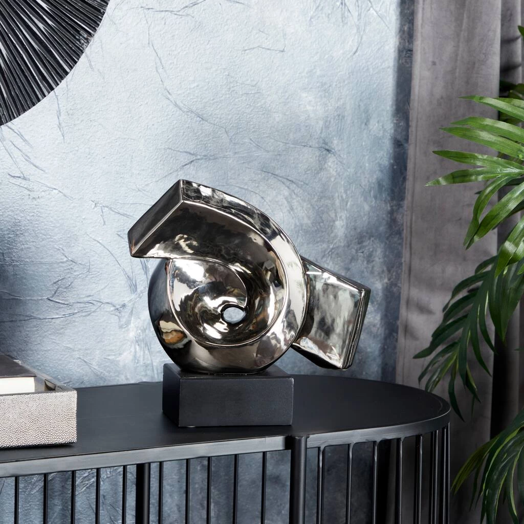 Brand new π― 10" Modern Silver Ceramic Twisted Sculpture by Ivory and Iris π 6 Brand new π― 10" Modern Silver Ceramic Twisted Sculpture by Ivory and Iris π - Image 6