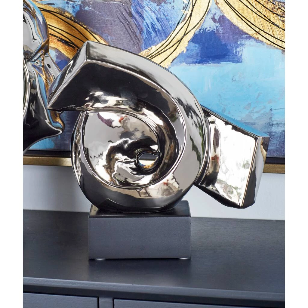Brand new π― 10" Modern Silver Ceramic Twisted Sculpture by Ivory and Iris π 7 Brand new π― 10" Modern Silver Ceramic Twisted Sculpture by Ivory and Iris π - Image 7