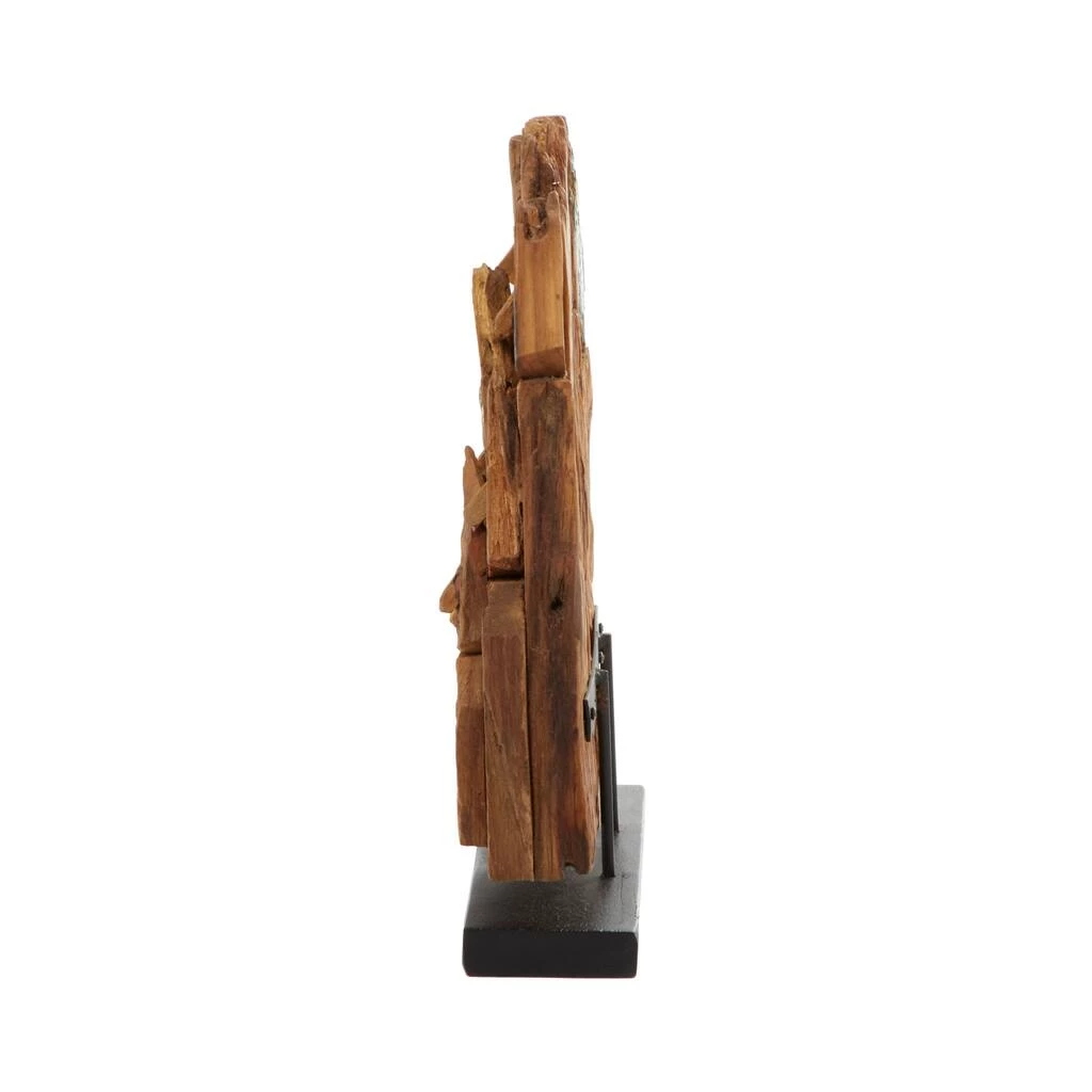 Best Sale π 16" Brown Teak Wood Natural Abstract Sculpture by Ivory and Iris π 2 Best Sale π 16" Brown Teak Wood Natural Abstract Sculpture by Ivory and Iris π - Image 2