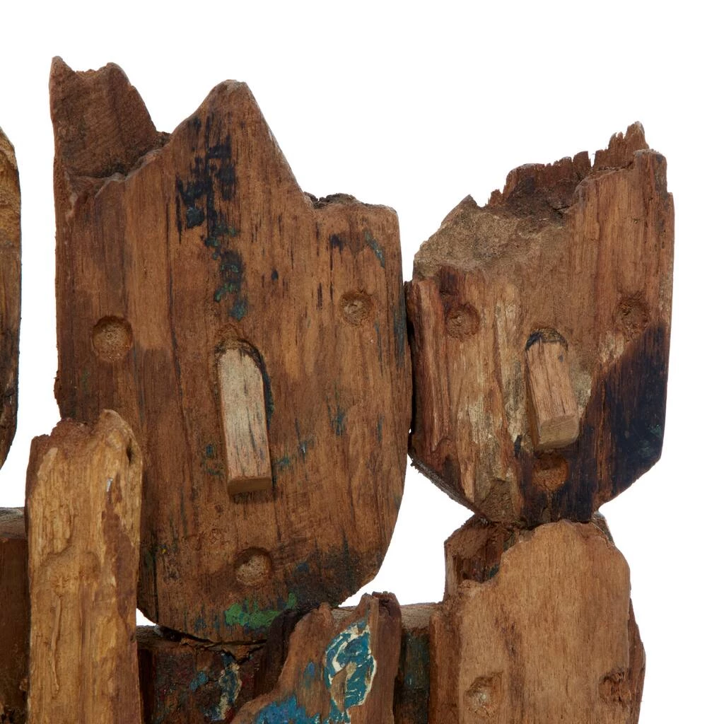 Best Sale π 16" Brown Teak Wood Natural Abstract Sculpture by Ivory and Iris π 4 Best Sale π 16" Brown Teak Wood Natural Abstract Sculpture by Ivory and Iris π - Image 4