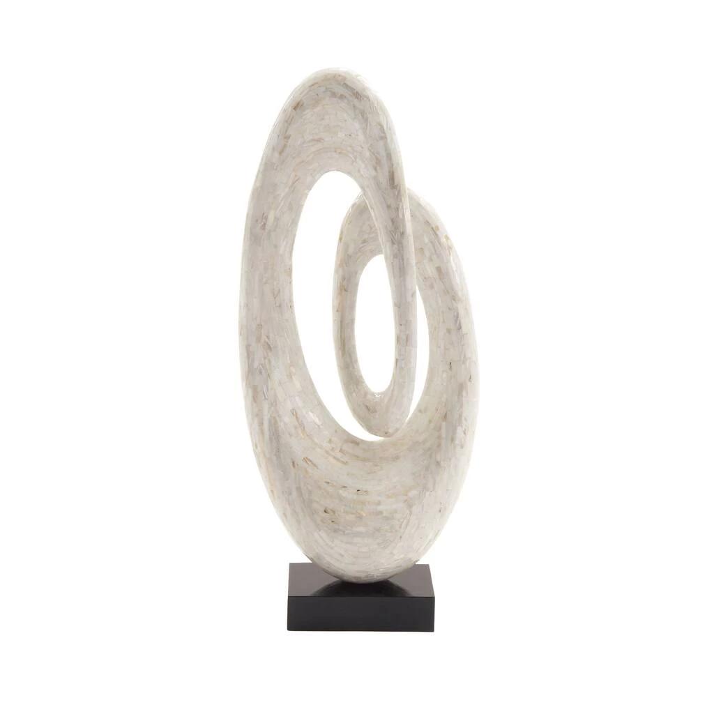 Budget β 30" White Polystone Abstract Sculpture by Ivory and Iris π 1 Budget β 30" White Polystone Abstract Sculpture by Ivory and Iris π