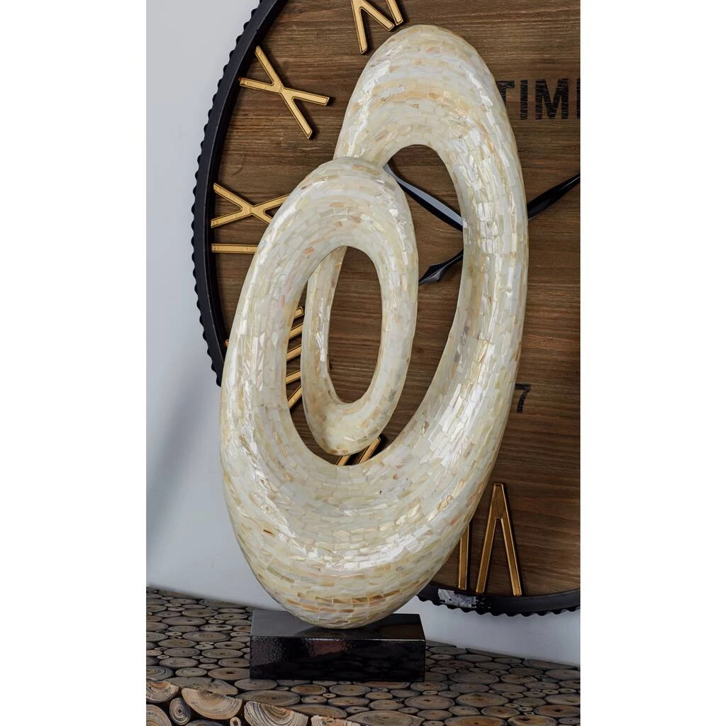 Budget β 30" White Polystone Abstract Sculpture by Ivory and Iris π 9 Budget β 30" White Polystone Abstract Sculpture by Ivory and Iris π - Image 9