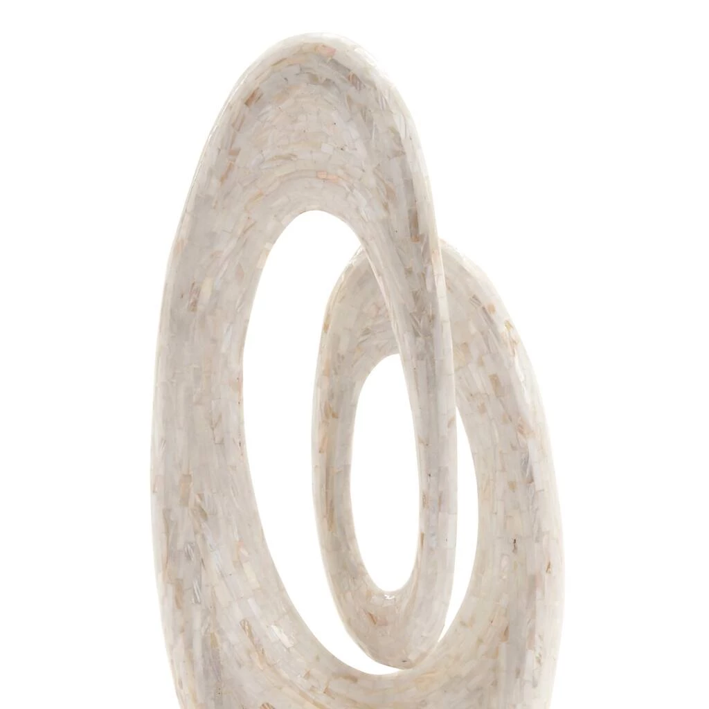 Budget β 30" White Polystone Abstract Sculpture by Ivory and Iris π 2 Budget β 30" White Polystone Abstract Sculpture by Ivory and Iris π - Image 2