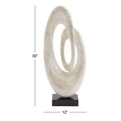 Budget β 30" White Polystone Abstract Sculpture by Ivory and Iris π 16 Budget β 30" White Polystone Abstract Sculpture by Ivory and Iris π -Cheap Ivory and Iris Store D368913S 9