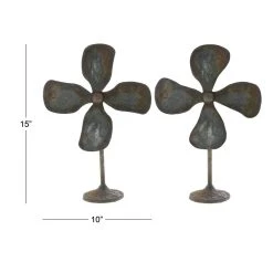 Best Sale 𧨠15" Gray Metal Industrial Propeller Sculpture, 2ct. by Ivory and Iris π 14 Best Sale 𧨠15" Gray Metal Industrial Propeller Sculpture, 2ct. by Ivory and Iris π -Cheap Ivory and Iris Store D368918S 7
