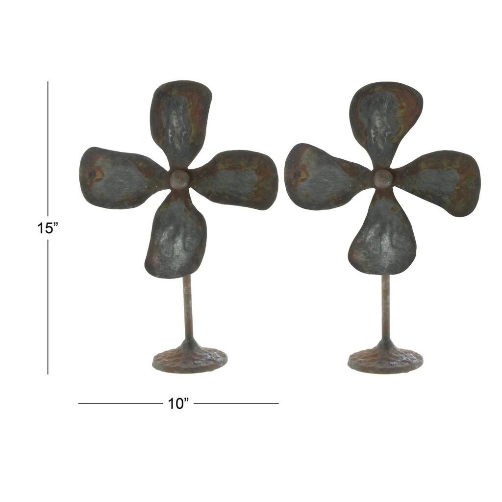 Best Sale 𧨠15" Gray Metal Industrial Propeller Sculpture, 2ct. by Ivory and Iris π 7 Best Sale 𧨠15" Gray Metal Industrial Propeller Sculpture, 2ct. by Ivory and Iris π - Image 7