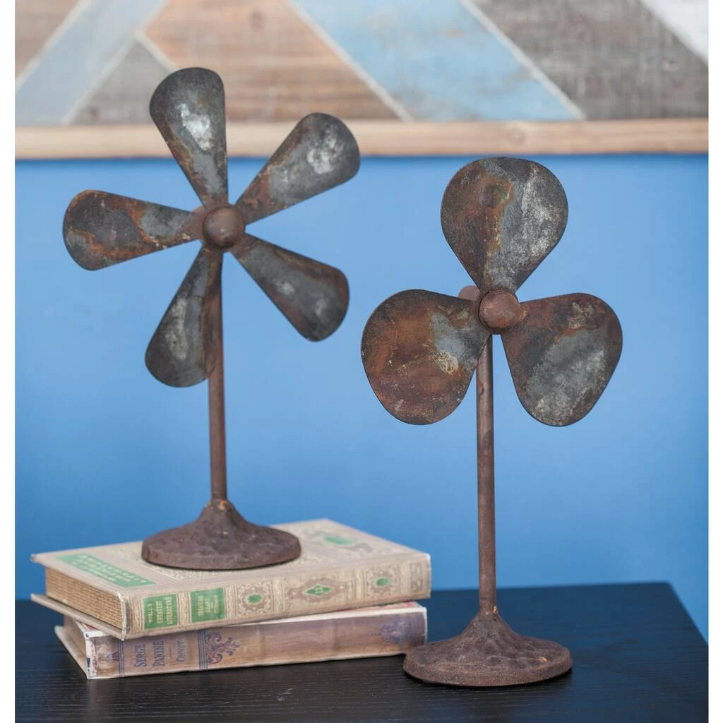 Best Sale 𧨠15" Gray Metal Industrial Propeller Sculpture, 2ct. by Ivory and Iris π 8 Best Sale 𧨠15" Gray Metal Industrial Propeller Sculpture, 2ct. by Ivory and Iris π - Image 8