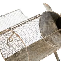 Best deal 👏 Gray Distressed Metal Farmhouse Pig Planter Set by Ivory and Iris 💯 -Cheap Ivory and Iris Store D369892S 5