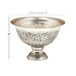 Budget ⌛ 8" Silver Iron Traditional Planter by Ivory and Iris 🌟 -Cheap Ivory and Iris Store D369894S 5