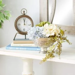 Budget ⌛ 8" Silver Iron Traditional Planter by Ivory and Iris 🌟 -Cheap Ivory and Iris Store D369894S 6