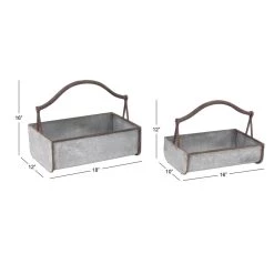 Flash Sale 𧨠Gray Metal Farmhouse Handle Planter Set by Ivory and Iris π 10 Flash Sale 𧨠Gray Metal Farmhouse Handle Planter Set by Ivory and Iris π -Cheap Ivory and Iris Store D369896S 8
