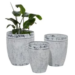 Cheapest β White Distressed Metal Farmhouse Planter Set by Ivory and Iris π€©