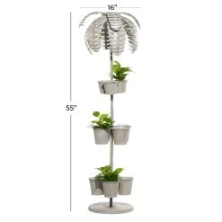 Discount π 55" Gray Metal Contemporary Palm Tree Planter by Ivory and Iris π 10 Discount π 55" Gray Metal Contemporary Palm Tree Planter by Ivory and Iris π -Cheap Ivory and Iris Store D369903S 5