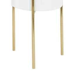 Outlet ✔️ White Metal Contemporary Planter Set by Ivory and Iris 🎁 -Cheap Ivory and Iris Store D369905S 5