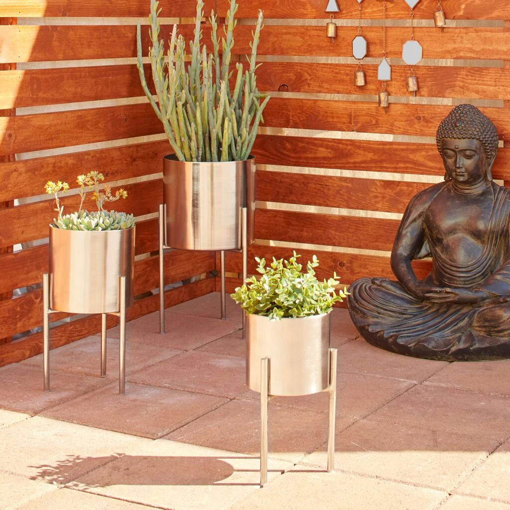 Hot Sale π Silver Metal Contemporary Planter Set by Ivory and Iris π 6 Hot Sale π Silver Metal Contemporary Planter Set by Ivory and Iris π - Image 6