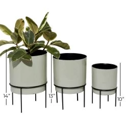 Discount 🧨 Taupe Metal Contemporary Planter Set by Ivory and Iris ⭐ 11 Discount 🧨 Taupe Metal Contemporary Planter Set by Ivory and Iris ⭐ -Cheap Ivory and Iris Store D369907S 7