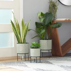 Discount 🧨 Taupe Metal Contemporary Planter Set by Ivory and Iris ⭐ 13 Discount 🧨 Taupe Metal Contemporary Planter Set by Ivory and Iris ⭐ -Cheap Ivory and Iris Store D369907S 9