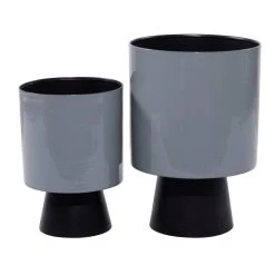 Top 10 😀 Gray & Black Metal Modern Planter Set by Ivory and Iris 🛒 -Cheap Ivory and Iris Store D369909S 6
