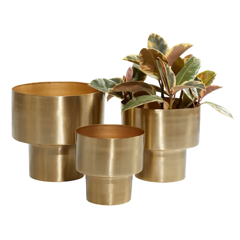 New π Gold Metal Unique Glam Planter Set by Ivory and Iris π 1 New π Gold Metal Unique Glam Planter Set by Ivory and Iris π