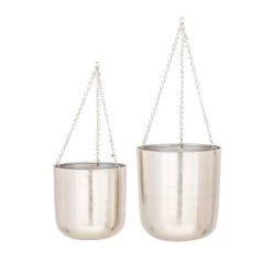 Top 10 ⌛ Silver Metal Glam Hanging Planter Set by Ivory and Iris 🔔