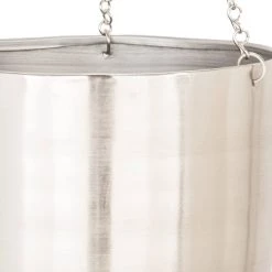 Top 10 ⌛ Silver Metal Glam Hanging Planter Set by Ivory and Iris 🔔 -Cheap Ivory and Iris Store D369923S 3