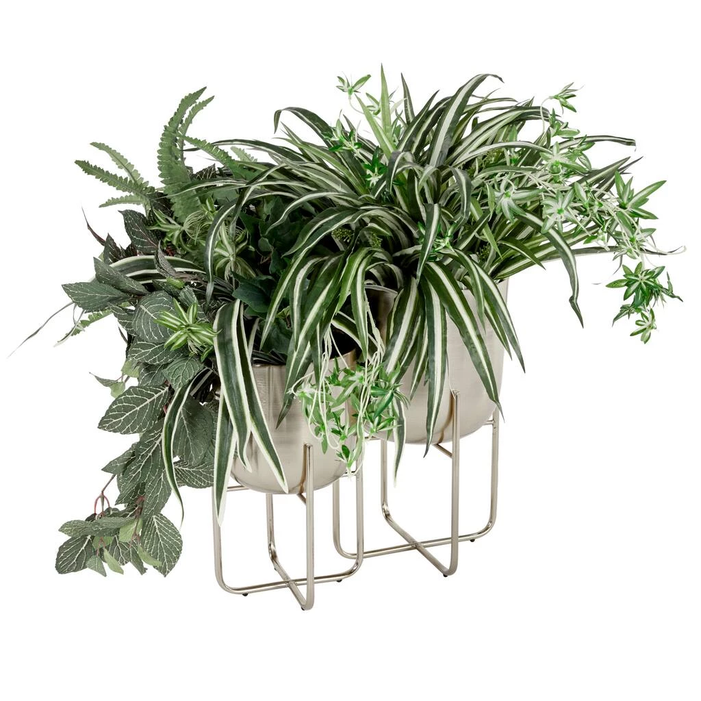 Wholesale π₯° Silver Metal Contemporary Rounded Planter Set by Ivory and Iris π 2 Wholesale π₯° Silver Metal Contemporary Rounded Planter Set by Ivory and Iris π - Image 2