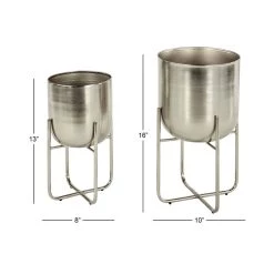 Wholesale π₯° Silver Metal Contemporary Rounded Planter Set by Ivory and Iris π 8 Wholesale π₯° Silver Metal Contemporary Rounded Planter Set by Ivory and Iris π -Cheap Ivory and Iris Store D369927S 4