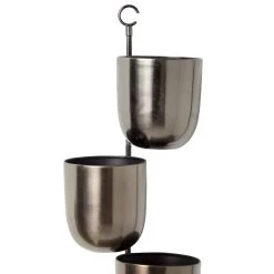 Best deal 𧨠25" Dark Silver Metal Contemporary 3-Pot Hanging Planter by Ivory and Iris π 11 Best deal 𧨠25" Dark Silver Metal Contemporary 3-Pot Hanging Planter by Ivory and Iris π -Cheap Ivory and Iris Store D369933S 4