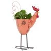 Best reviews of 👍 20" Pink Iron Eclectic Rooster Planter by Ivory and Iris 🥰