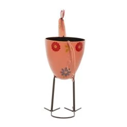 Best reviews of 👍 20" Pink Iron Eclectic Rooster Planter by Ivory and Iris 🥰 -Cheap Ivory and Iris Store D369936S 6