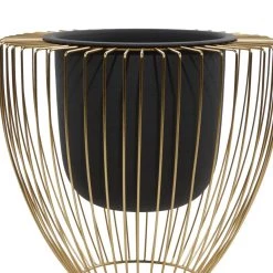 Promo 🥰 Black & Gold Metal Contemporary Planter Set by Ivory and Iris 🌟 -Cheap Ivory and Iris Store D369937S 5