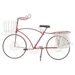 Top 10 💯 52" Red Metal Farmhouse Bicycle Planter by Ivory and Iris ⭐