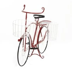 Top 10 💯 52" Red Metal Farmhouse Bicycle Planter by Ivory and Iris ⭐ -Cheap Ivory and Iris Store D369943S 3