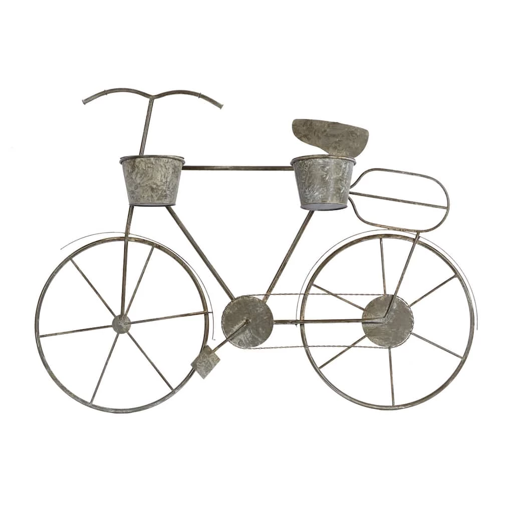 Hot Sale β€οΈ 46" Gray Iron Farmhouse Bicycle Planter by Ivory and Iris π 1 Hot Sale β€οΈ 46" Gray Iron Farmhouse Bicycle Planter by Ivory and Iris π