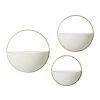 Wholesale 🔔 Gold & White Metal Contemporary Wall Planter Set by Ivory and Iris 🤩