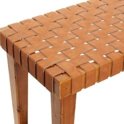 Brand new ⌛ Brown Wood Rustic Bench by Ivory and Iris 😉 -Cheap Ivory and Iris Store D370012S 6