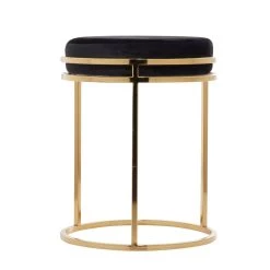 New ✔️ 18" Black Metal Contemporary Stool by Ivory and Iris 🤩