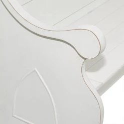 Hot Sale 🥰 White Wood Farmhouse Outdoor Bench by Ivory and Iris ✔️ -Cheap Ivory and Iris Store D370024S 6