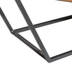 Promo ❤️ Triangular Decorative Metal & Wood Bench by Ivory and Iris 😍 -Cheap Ivory and Iris Store D370027S 5