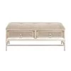 Best reviews of 🧨 Beige Linen & Metal Contemporary Bench with Storage by Ivory and Iris 🎁