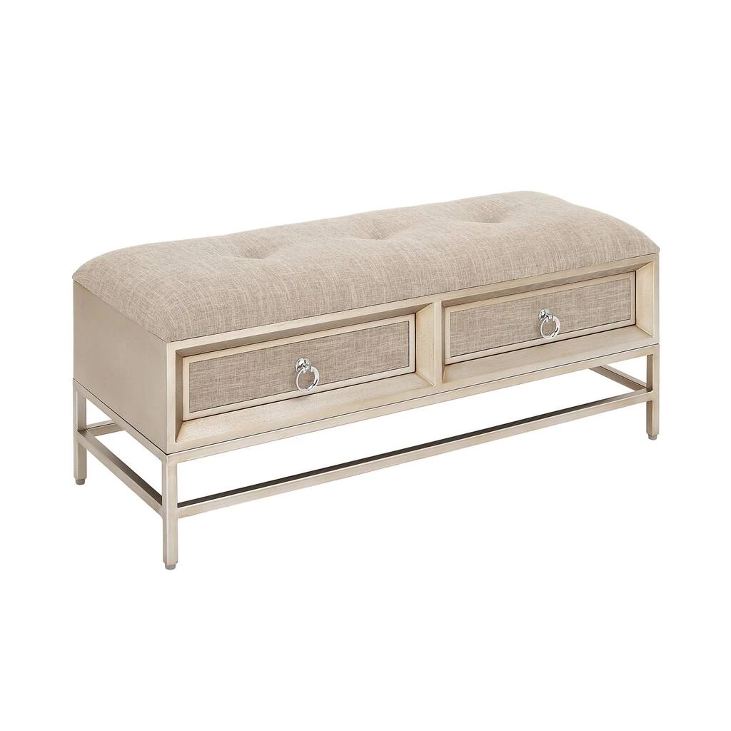 Best reviews of 𧨠Beige Linen & Metal Contemporary Bench with Storage by Ivory and Iris π 2 Best reviews of 𧨠Beige Linen & Metal Contemporary Bench with Storage by Ivory and Iris π - Image 2