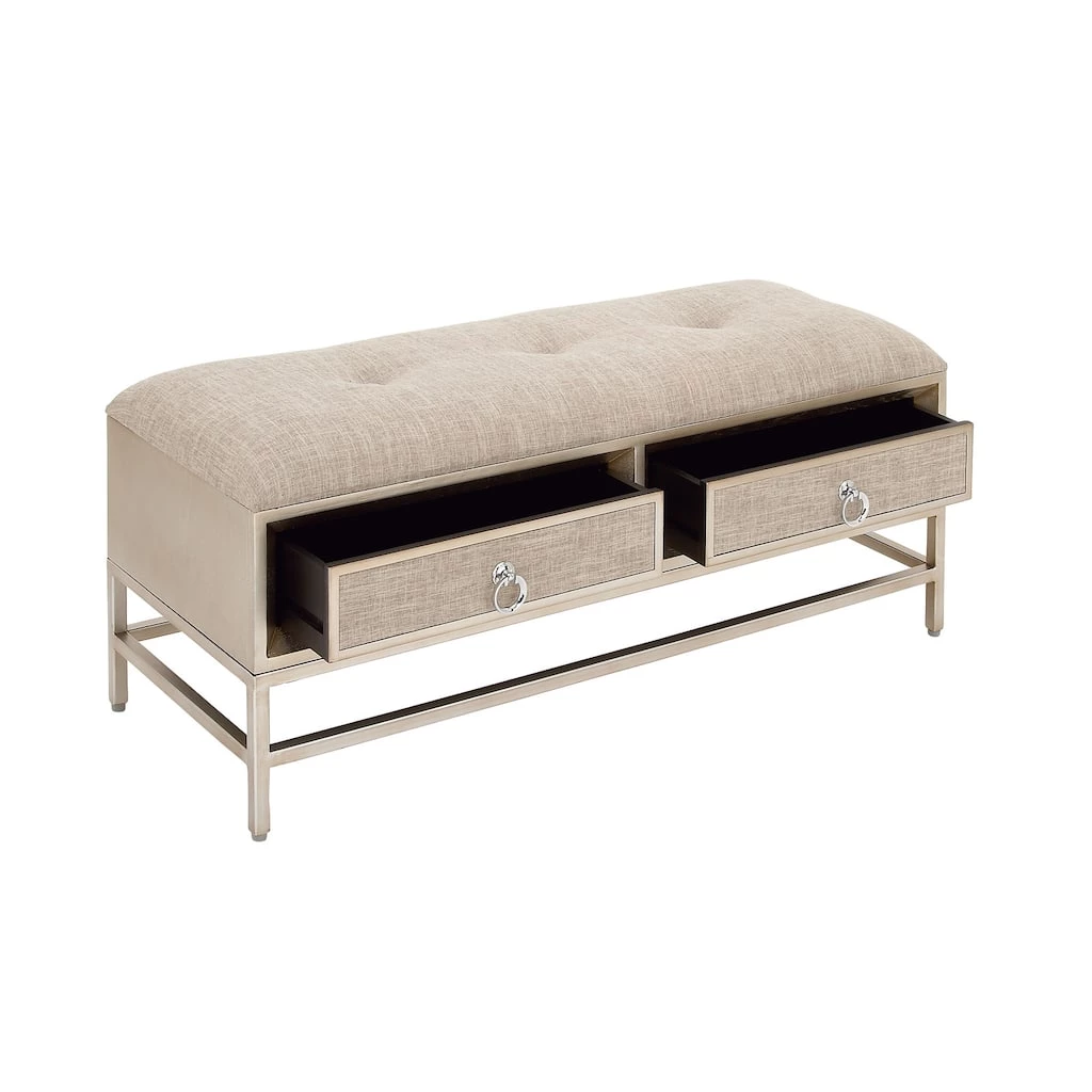 Best reviews of 𧨠Beige Linen & Metal Contemporary Bench with Storage by Ivory and Iris π 3 Best reviews of 𧨠Beige Linen & Metal Contemporary Bench with Storage by Ivory and Iris π - Image 3