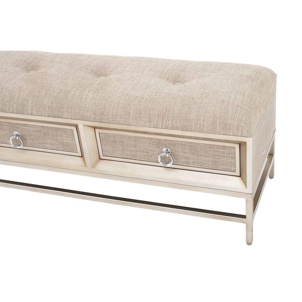 Best reviews of 𧨠Beige Linen & Metal Contemporary Bench with Storage by Ivory and Iris π 4 Best reviews of 𧨠Beige Linen & Metal Contemporary Bench with Storage by Ivory and Iris π - Image 4
