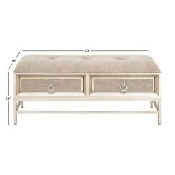 Best reviews of 𧨠Beige Linen & Metal Contemporary Bench with Storage by Ivory and Iris π 10 Best reviews of 𧨠Beige Linen & Metal Contemporary Bench with Storage by Ivory and Iris π -Cheap Ivory and Iris Store D370052S 5