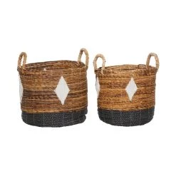 Buy ❤️ Brown Banana Leaf Natural Storage Basket Set by Ivory and Iris 😍