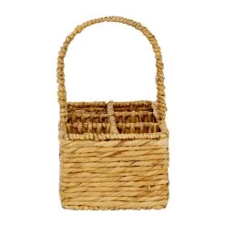 Best deal 🔔 15" Brown Water Hycinthia Coastal Storage Basket by Ivory and Iris ✔️ -Cheap Ivory and Iris Store D370059S 3