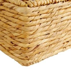 Best deal 🔔 15" Brown Water Hycinthia Coastal Storage Basket by Ivory and Iris ✔️ -Cheap Ivory and Iris Store D370059S 5